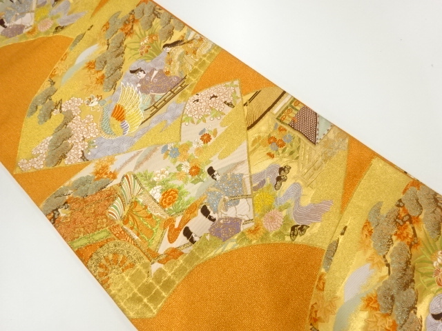 JAPANESE KIMONO / FUKURO OBI / SILK / WOVEN GENJIBUNE